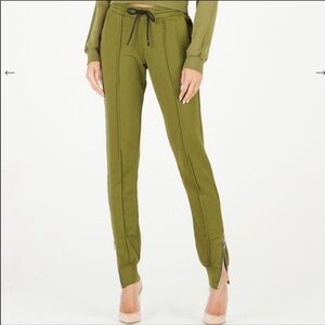 Cotton Citizen Milan Zip Ankle Joggers Green Sz XS